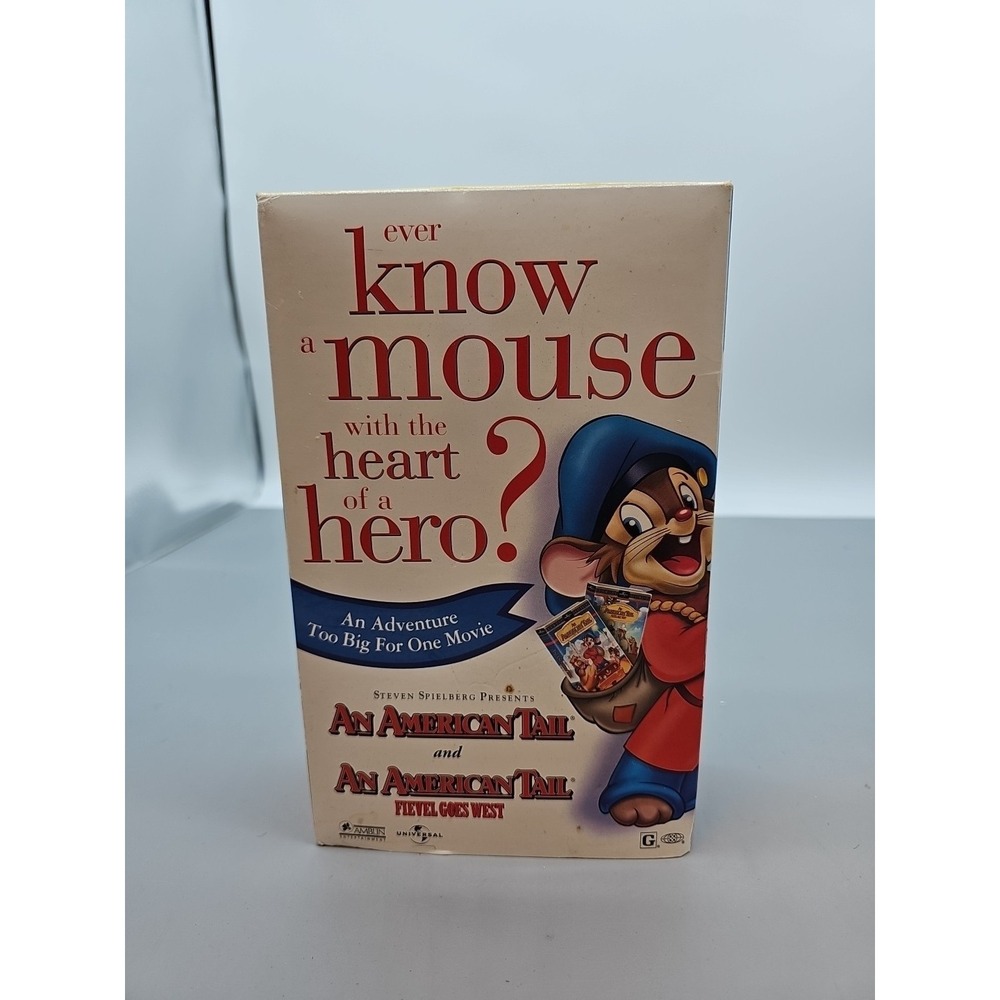 An American Tail Fievel Goes West 2 VHS Video Tape CD-ROM Disc Limited Edition